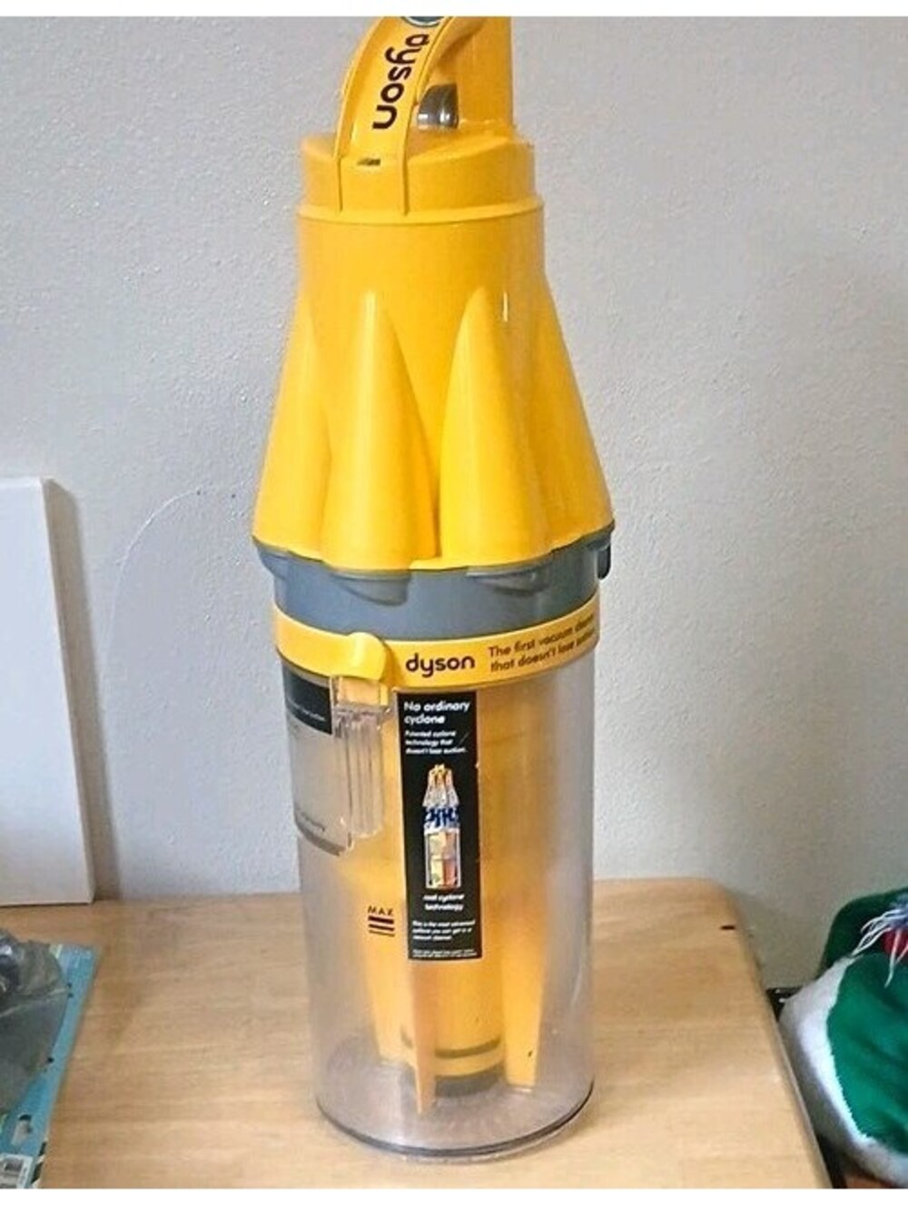Dyson DC07 All Floors Root Cyclone Dust Bin Canister Assembly Yellow Plastic